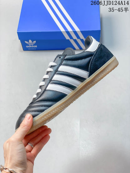 adidas Samba JP Classic Sneakers in Dark Blue and White JQ9056