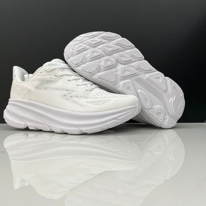 HOKA Clifton 9 White Running Sneakers