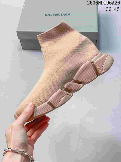 Balenciaga Sock-Style Sneakers in Blush Beige