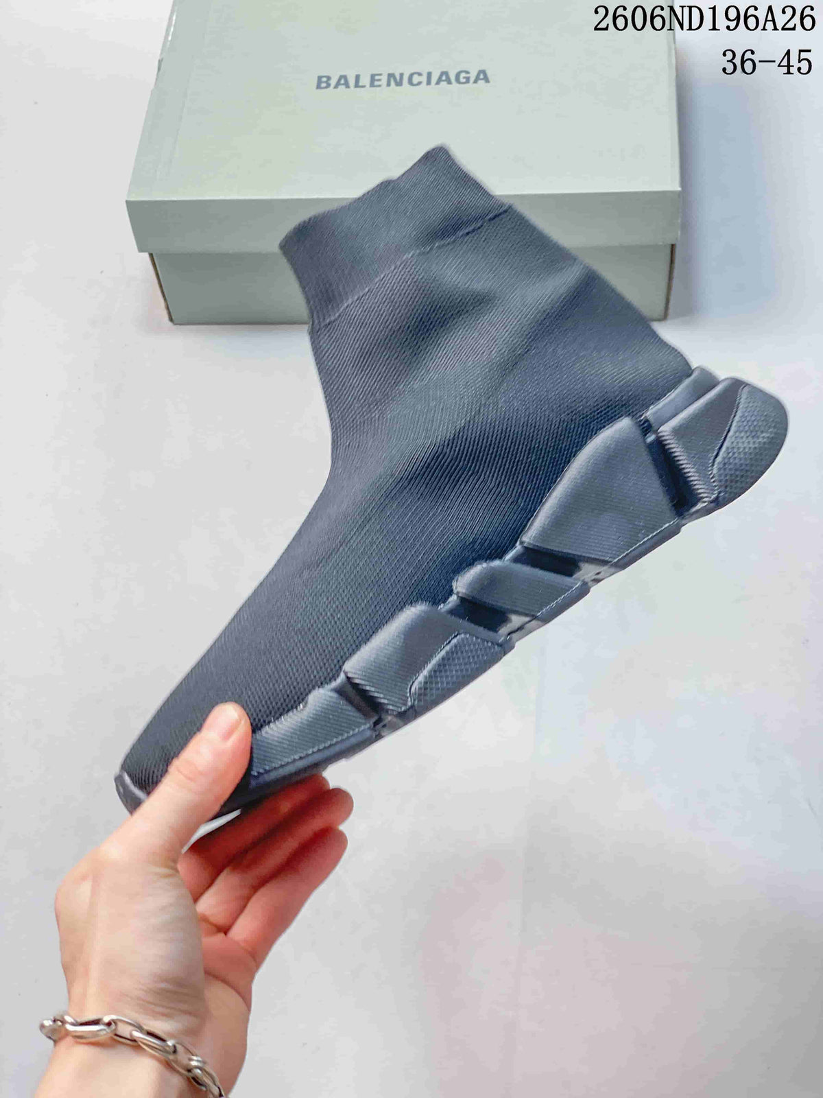 Balenciaga Sock-Style Sneakers in Charcoal Grey