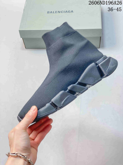 Balenciaga Sock-Style Sneakers in Charcoal Grey