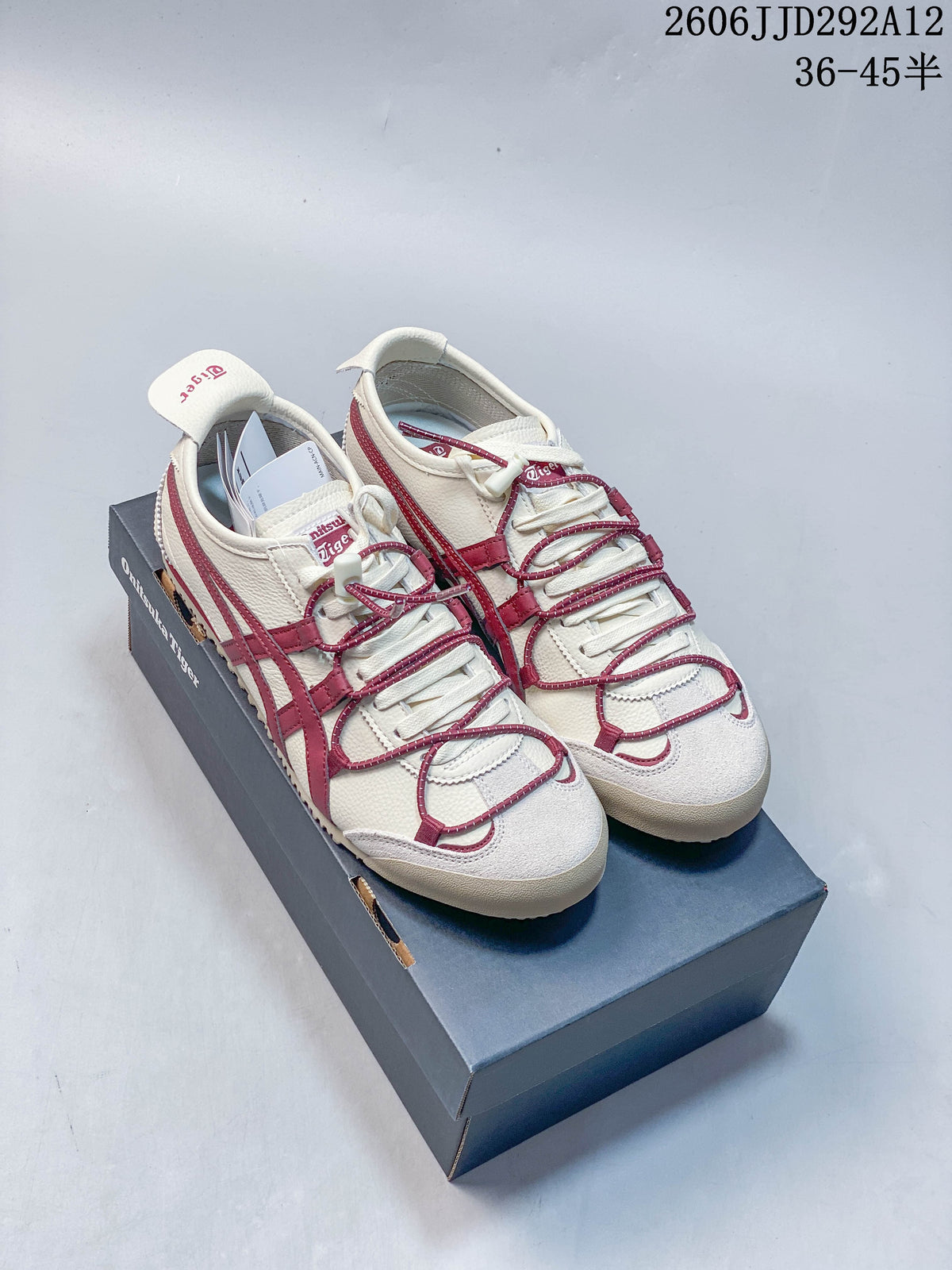 Onitsuka Tiger Mexico 66 Deluxe Sneakers, White with Color Accents