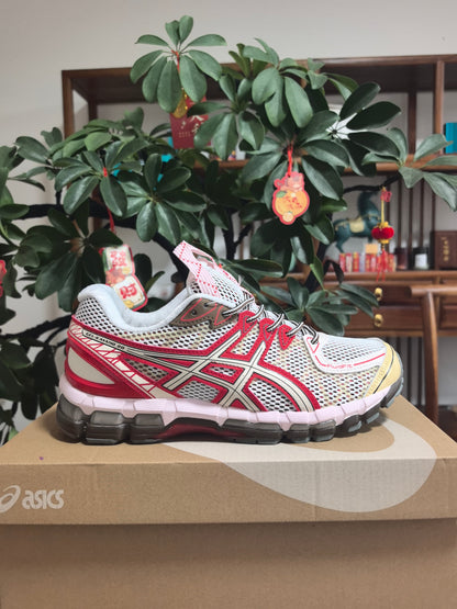 ASICS Gel-Kayano 22 White and Red Running Sneakers