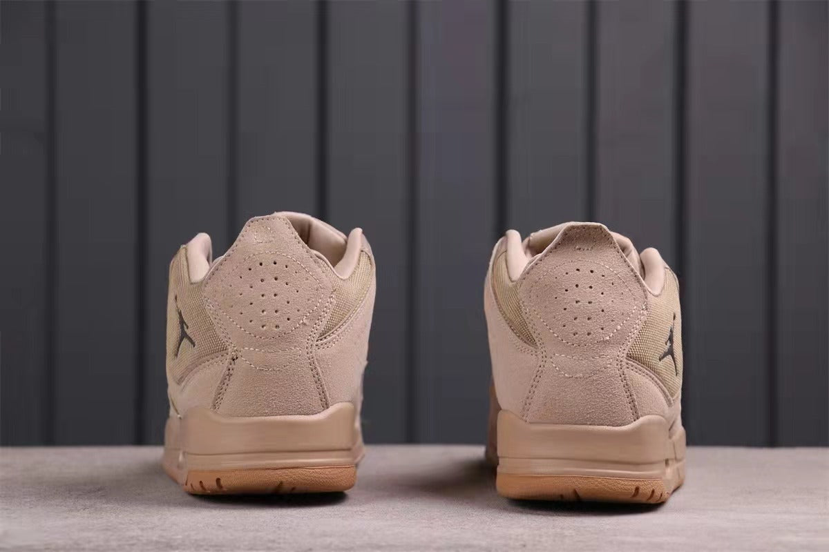 Rear view showing the padded heel sections, perforated heel panels, and outsole.