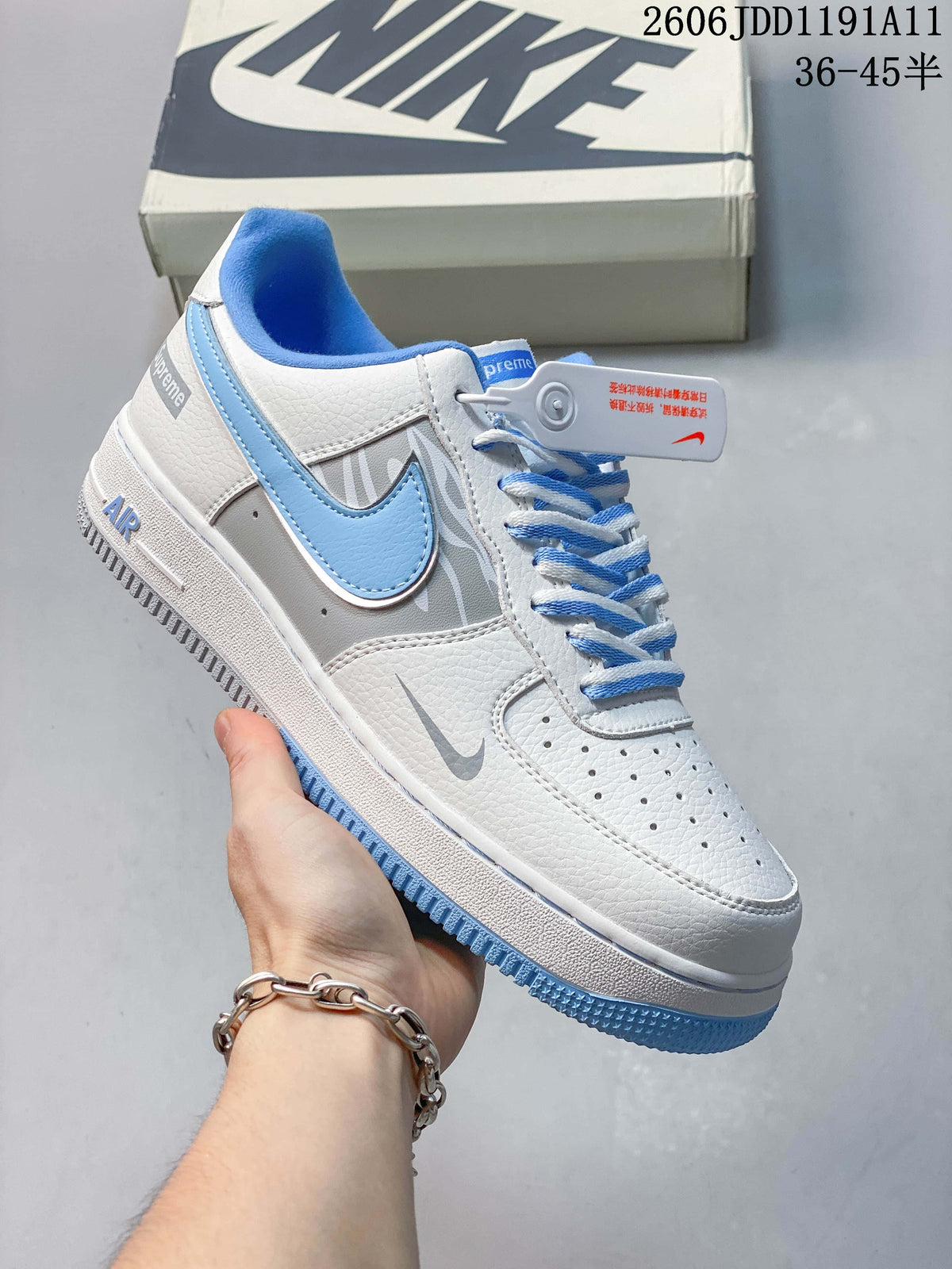 Nike Air Force 1 '07 Low White and Blue Sneakers
