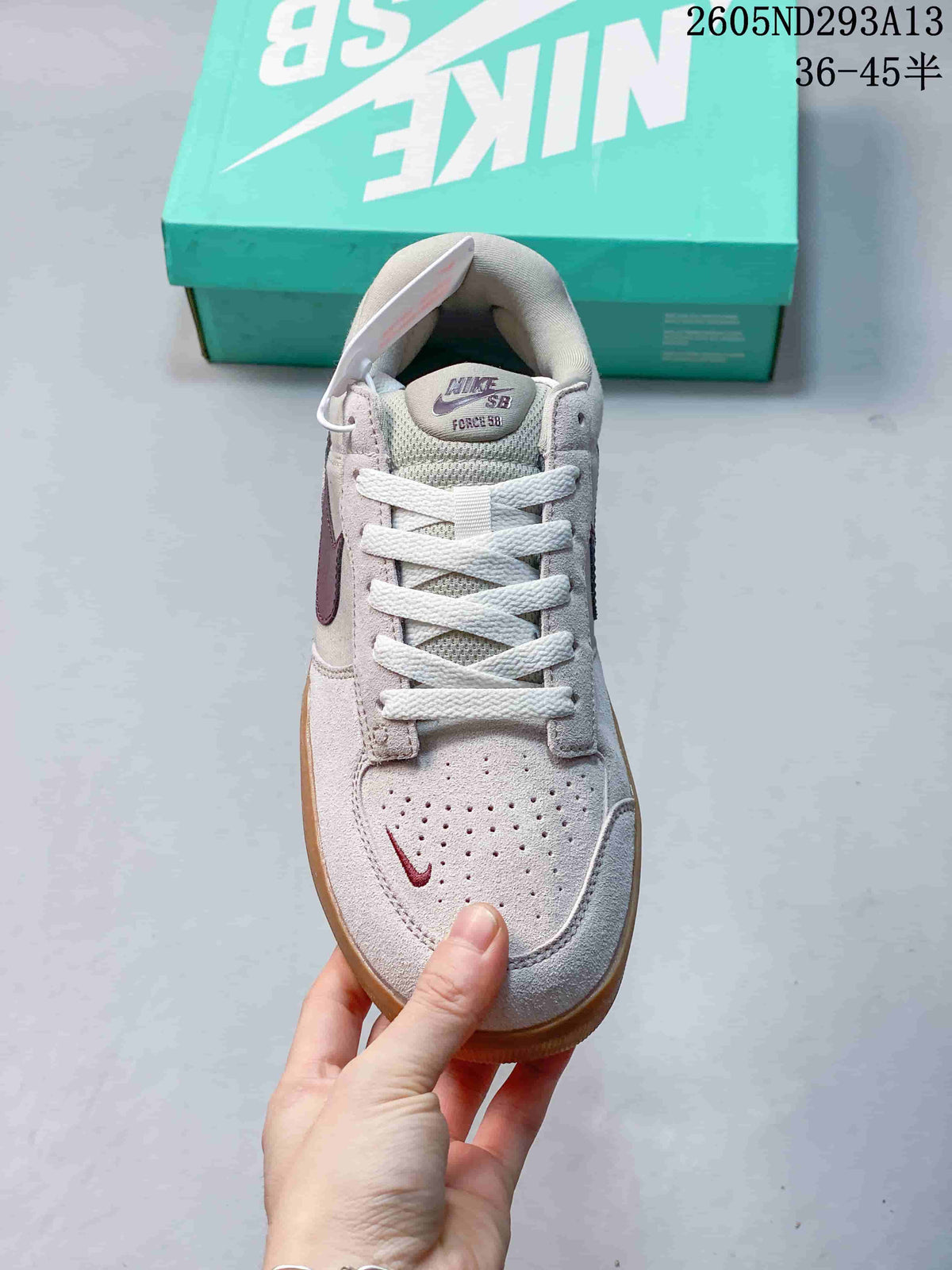 Nike SB Force 58 Low-Top Skate Shoes in Pink and Gum