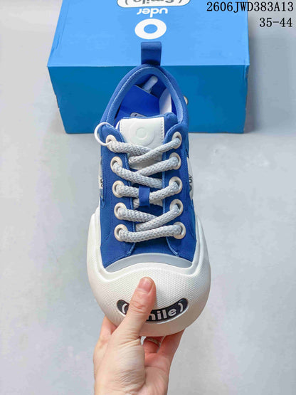 Ocai 002 Smile Blue Low-Top Canvas Sneakers