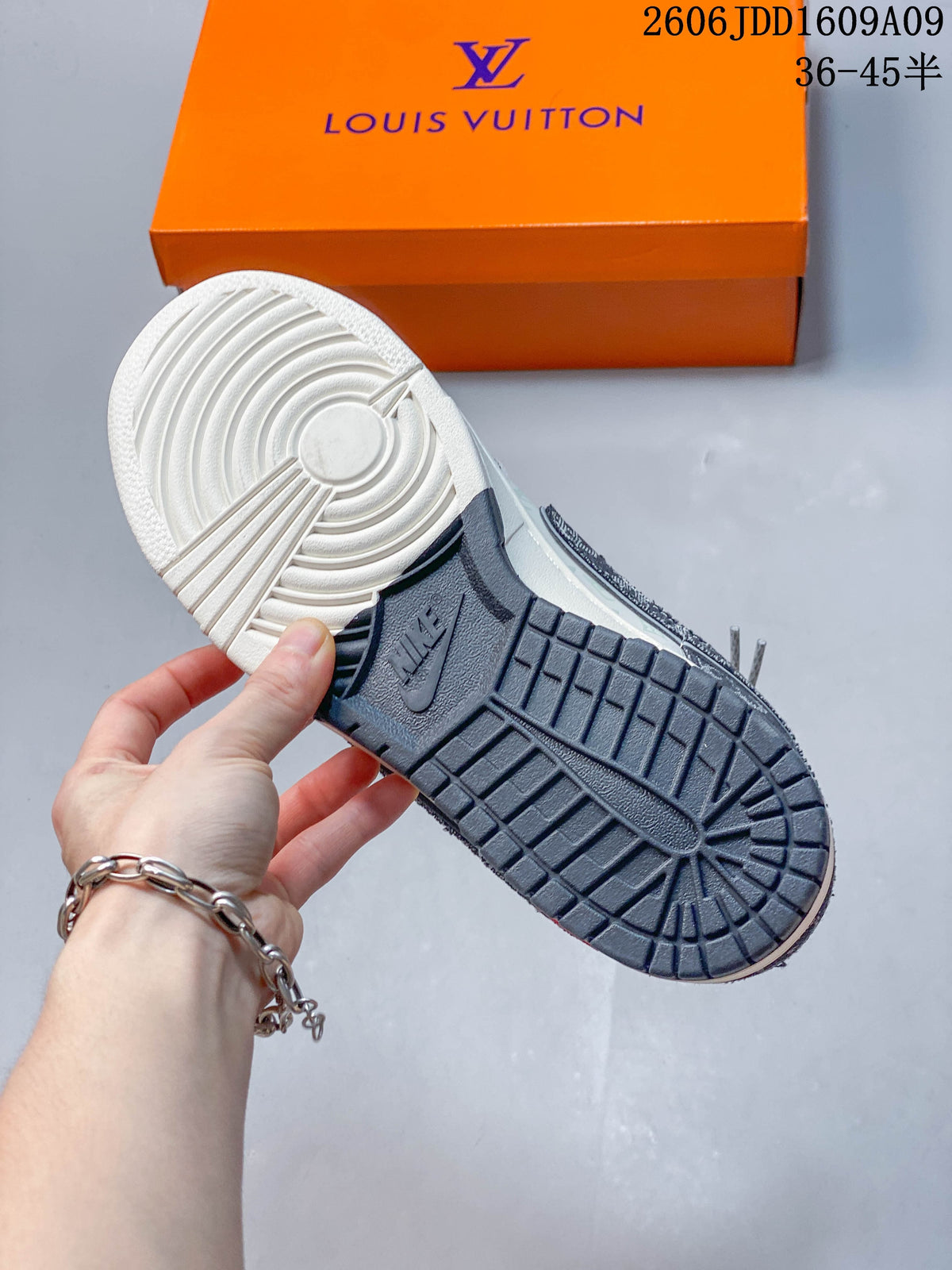 Nike SB Dunk Low Printed Gray and Cream Low-Top Sneakers