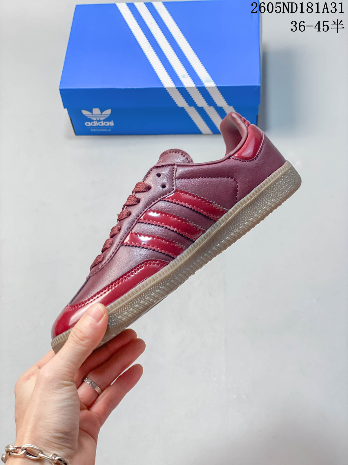 Adidas Samba OG Low-Top Sneakers, Burgundy and Red