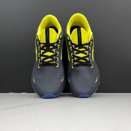Brooks Ghost 15 Running Shoes, Charcoal Yellow Blue