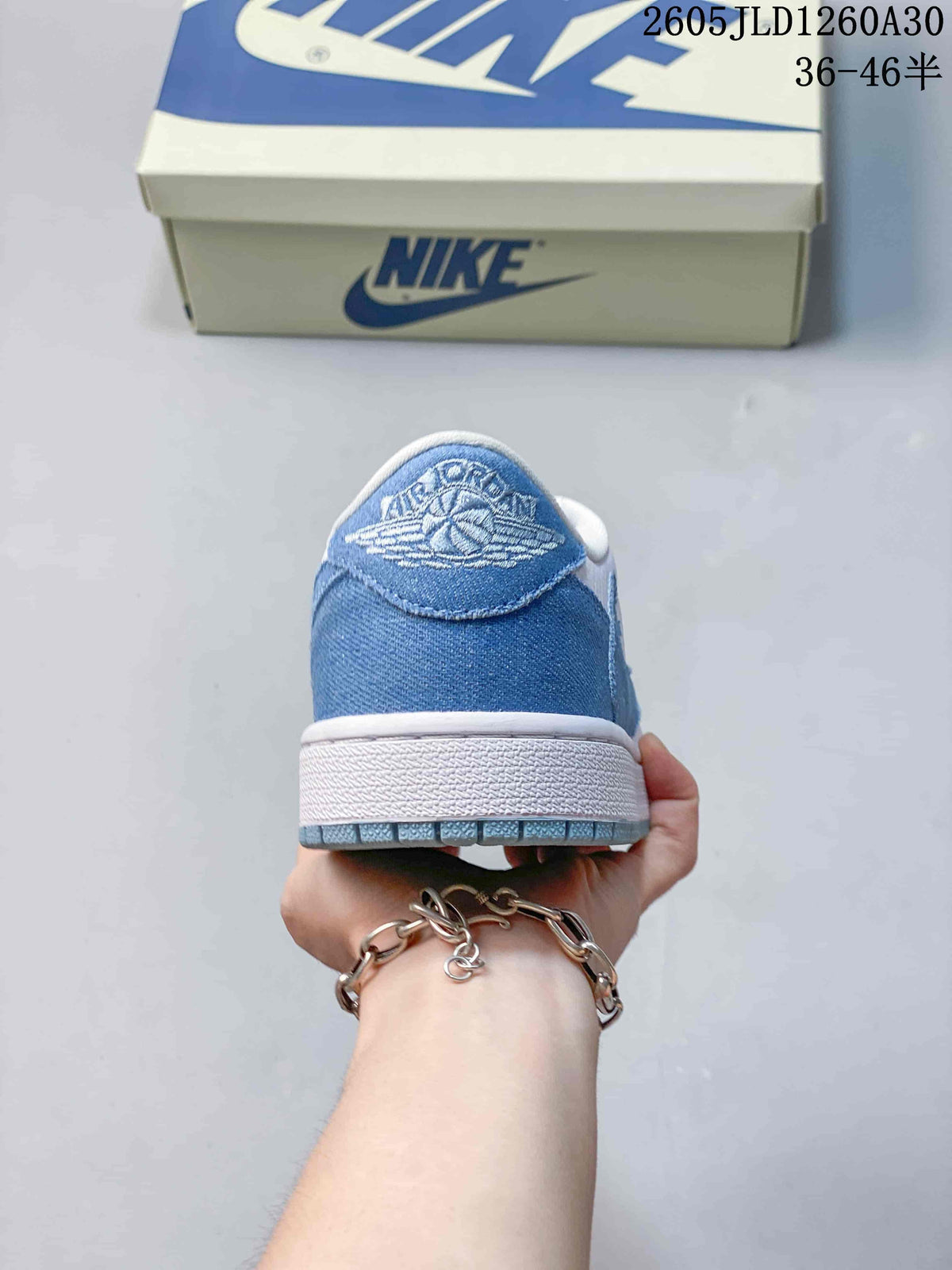 Air Jordan 1 Low Blue and White Sneakers CZ0790-005