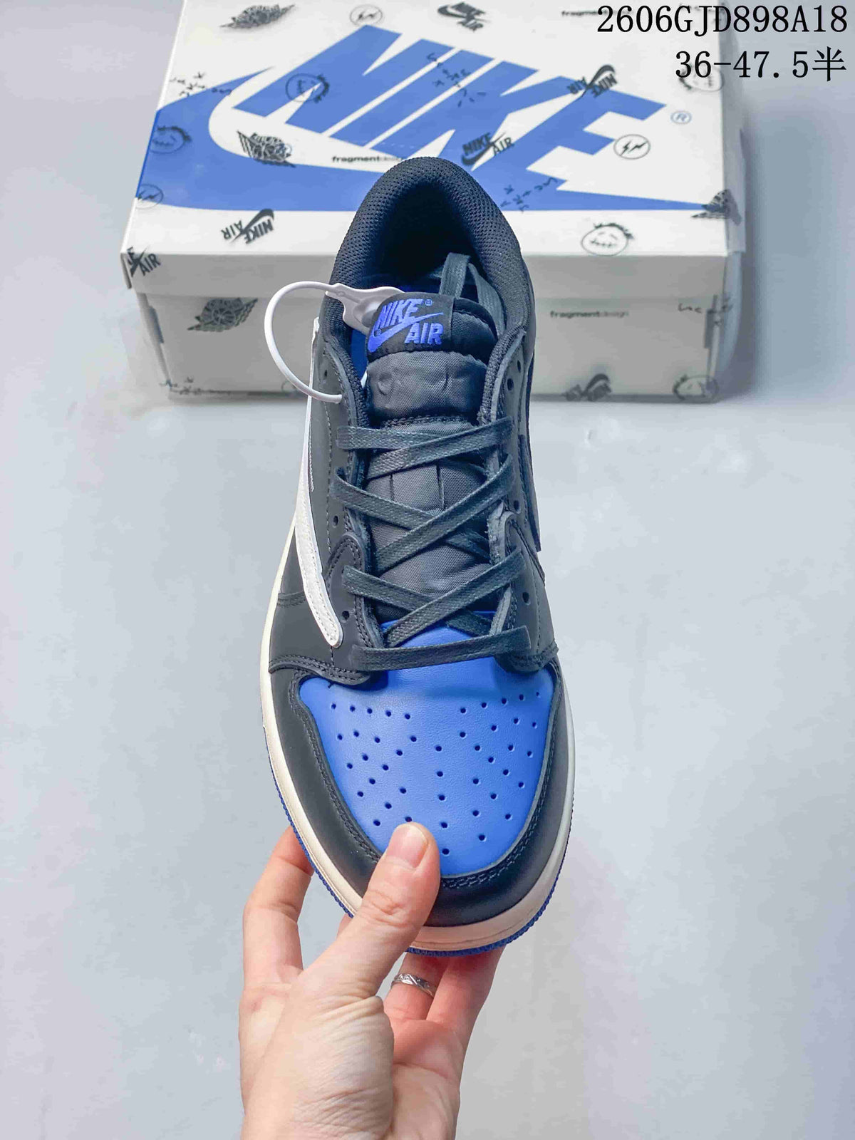 Jordan 1 Low Travis Scott Fragment Blue Sneakers