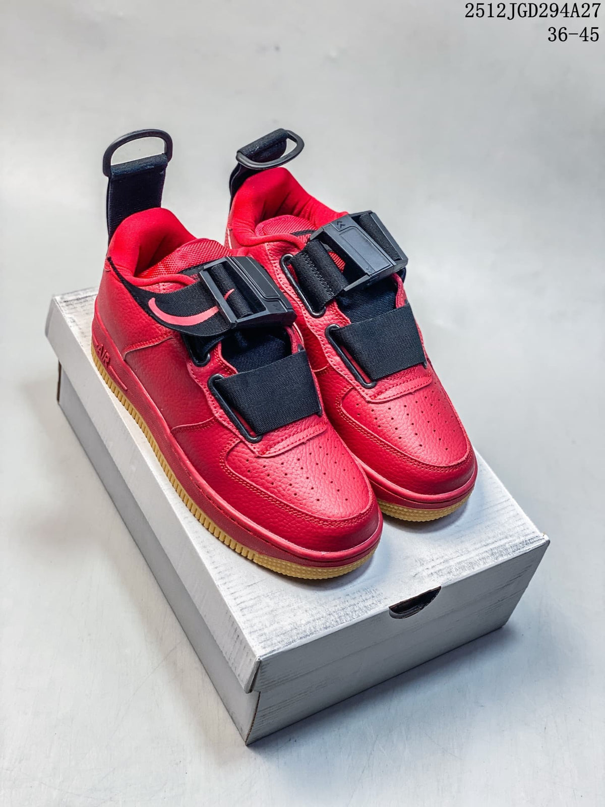 Nike Air Force 1 Utility BHM QS Red Low-Top Sneakers