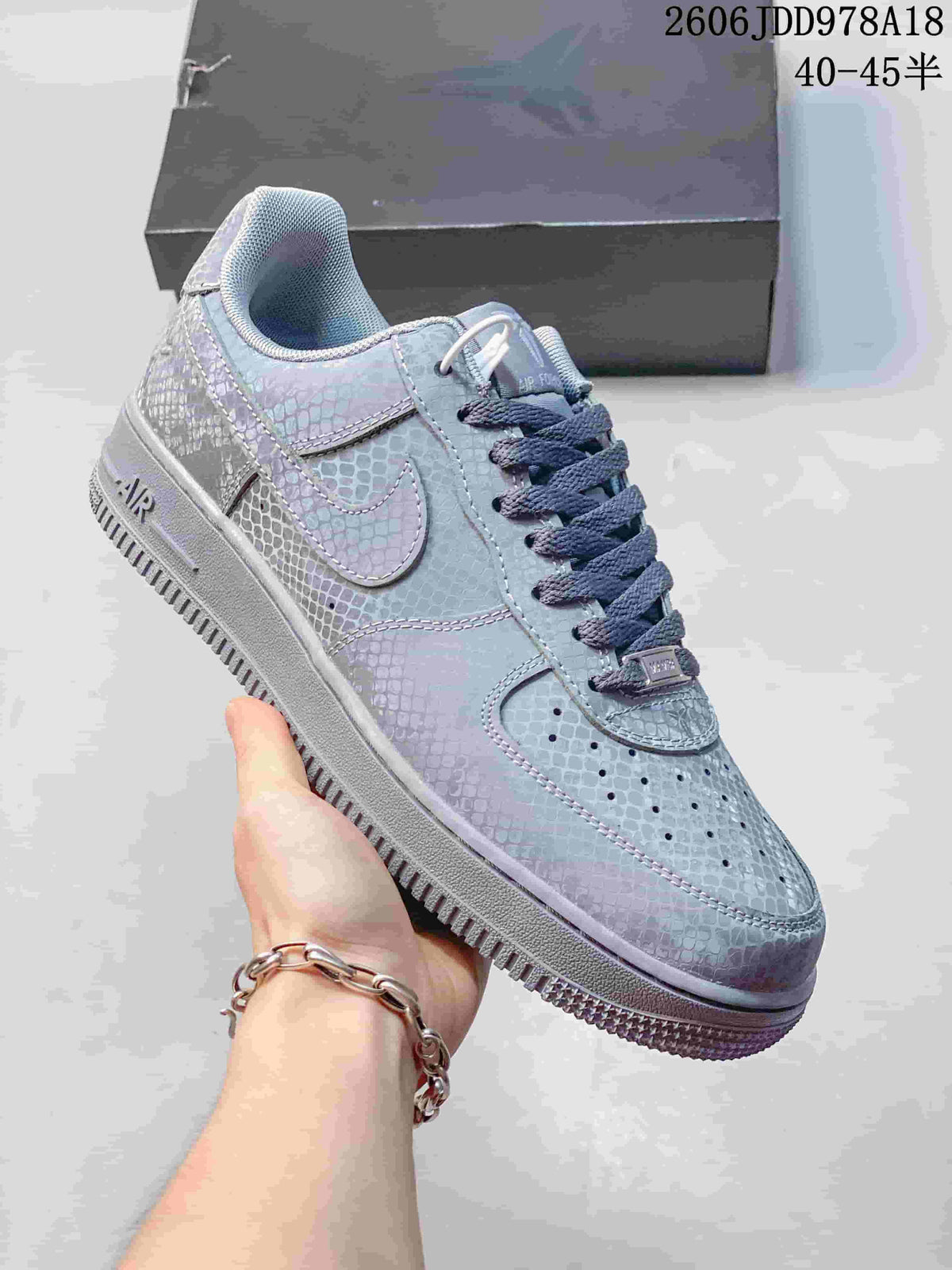 Nike Air Force 1 Low Snakeskin-Pattern Sneakers