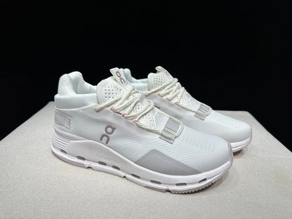 On Cloudnova 2 Sneakers, White and Orchid