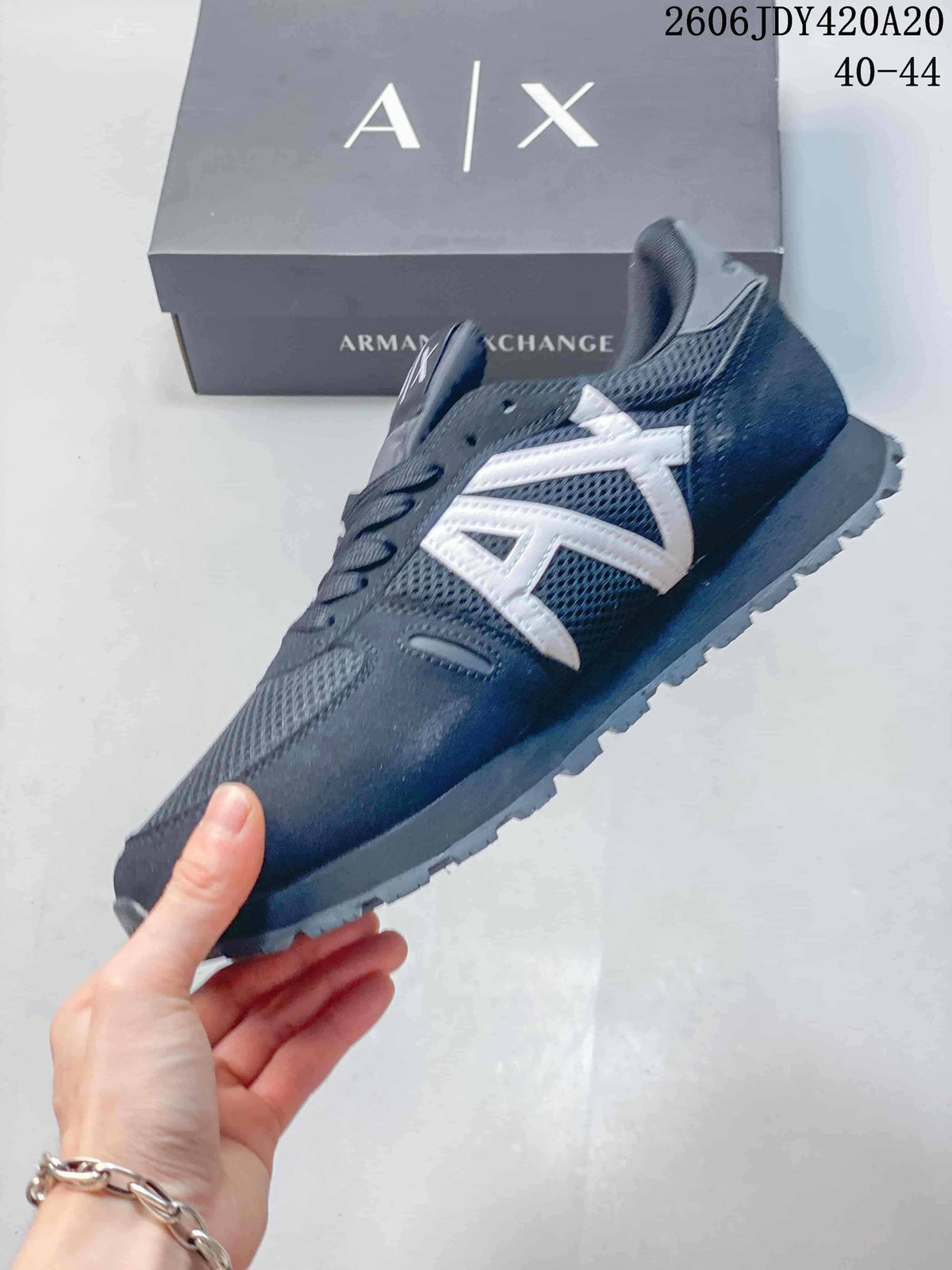 Armani Exchange TREND Navy Mesh Sneakers 06JDY420A20