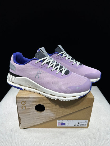 On Cloudnova Form 2 Sneakers in Lilac and White