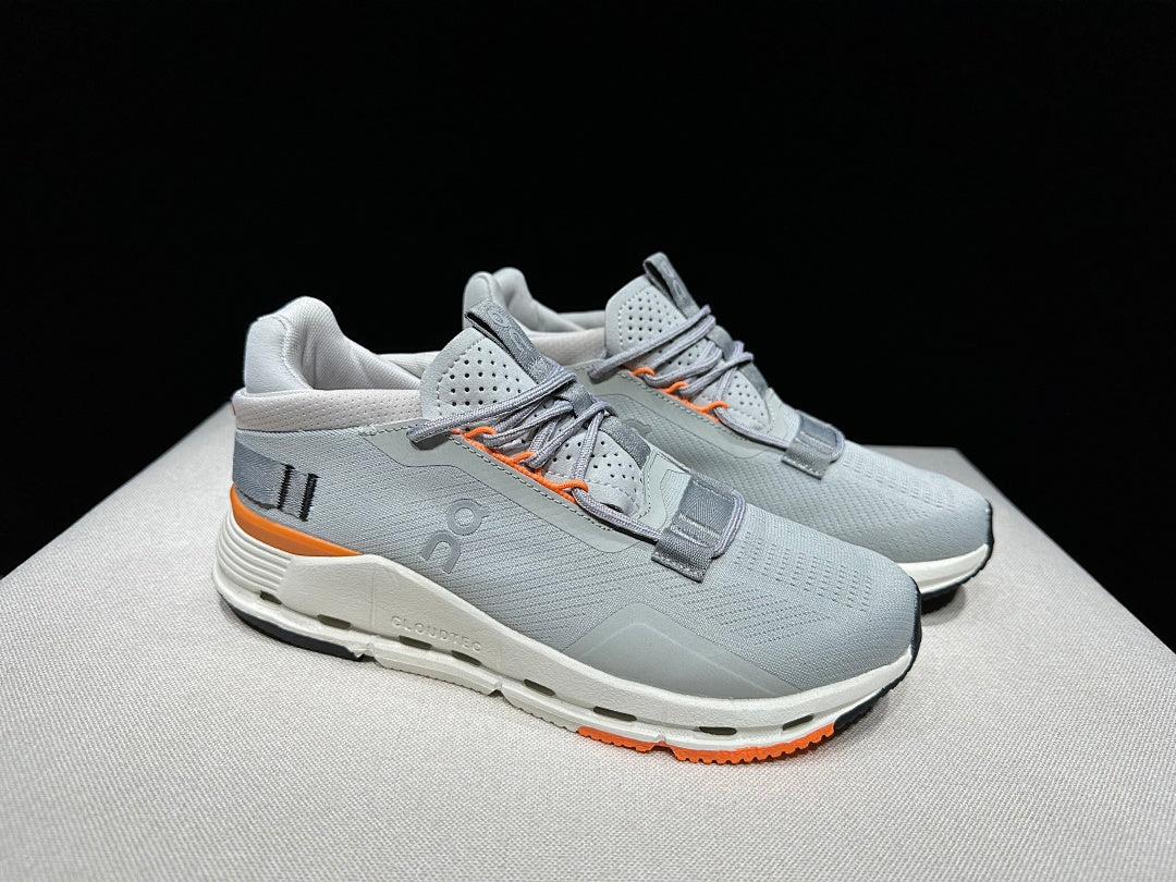 On Cloudnova 2 Sneakers Gray and Orange