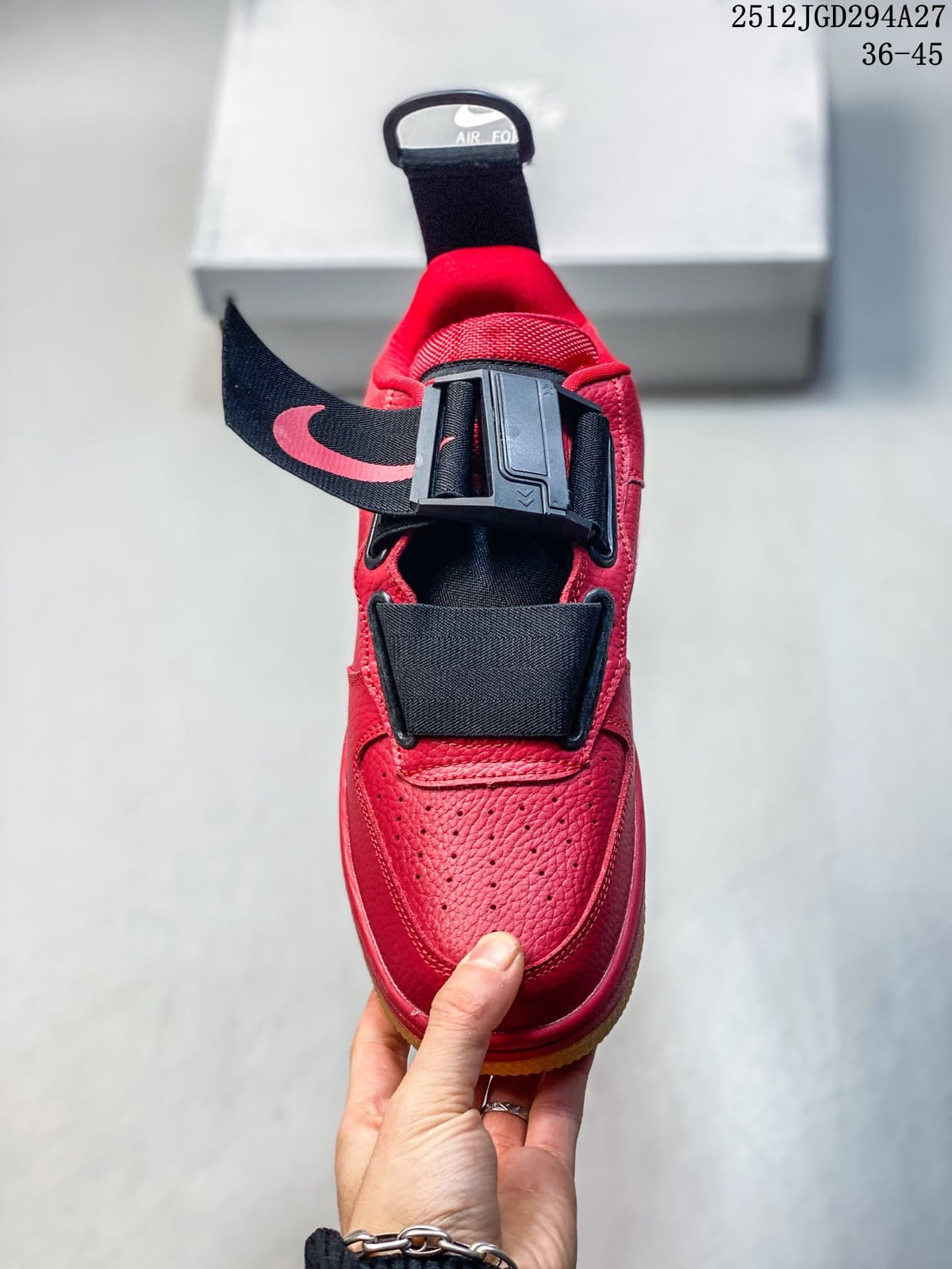 Nike Air Force 1 Utility BHM QS Red Low-Top Sneakers