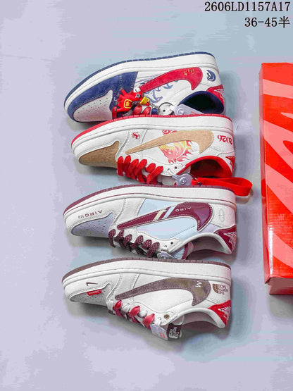 Jordan Air Jordan 1 Low White Multicolor Graphic Sneakers