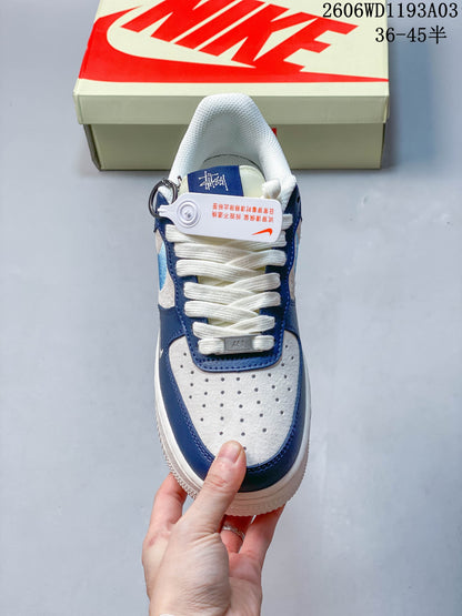 Nike Air Force 1 '07 Low Blue and Gray Sneakers