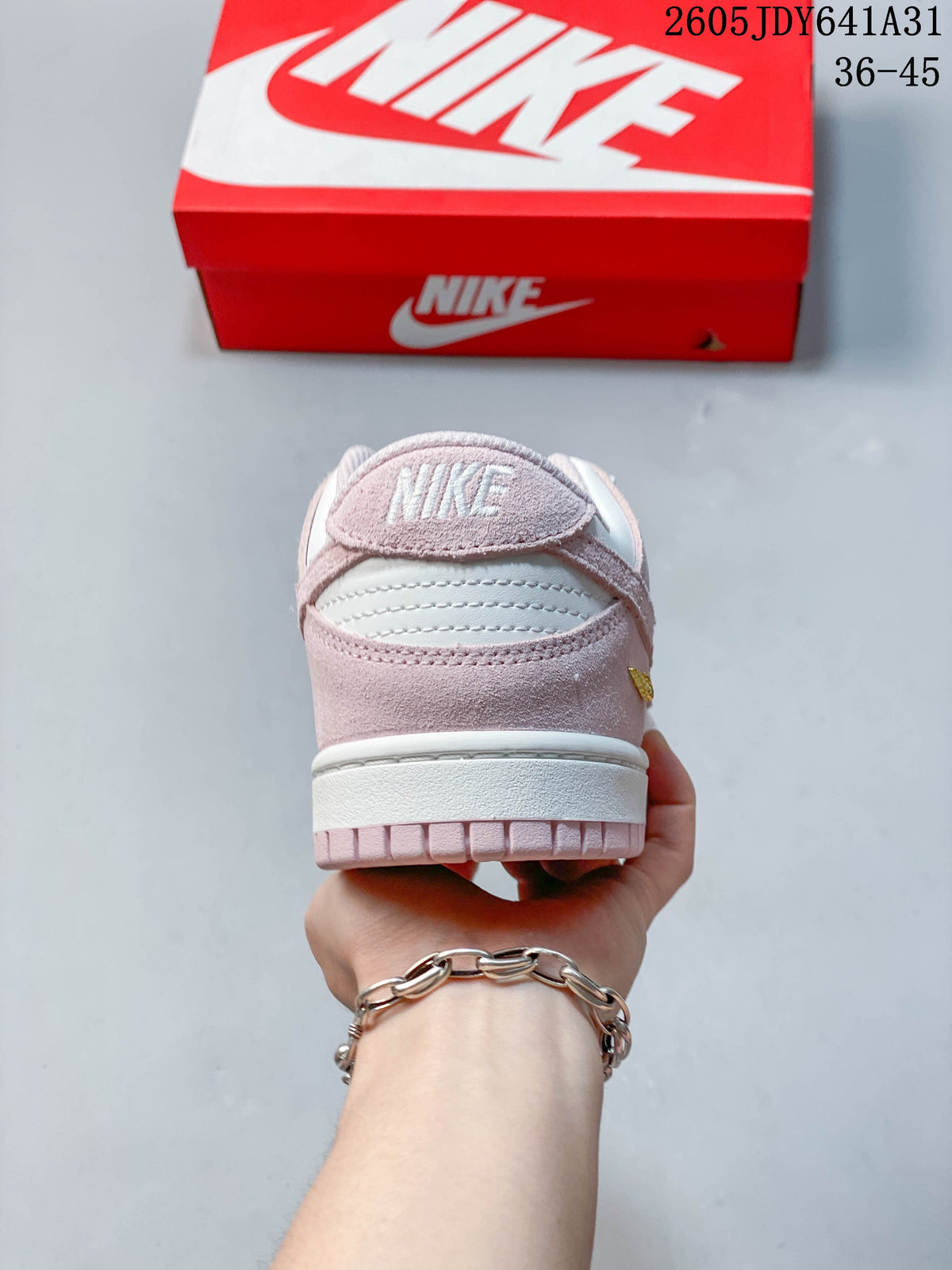 Nike SB Dunk Low Sneakers in Pink and White IB4417