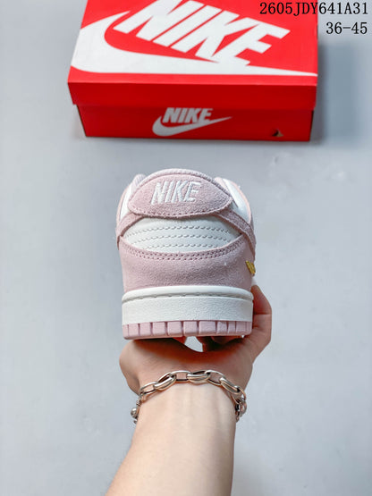 Nike SB Dunk Low Sneakers in Pink and White IB4417