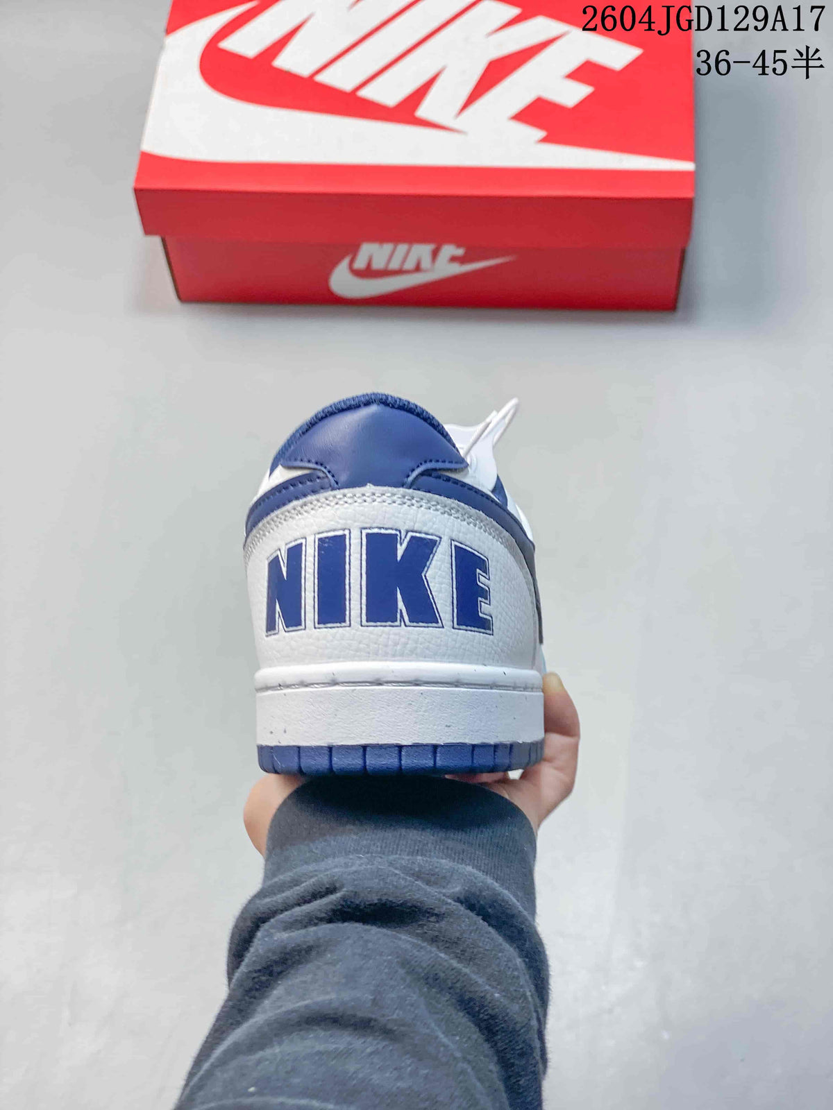 Nike Big Low White and Blue Low-Top Sneakers 355152