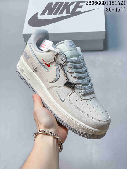 Nike Air Force 1 Low Sneakers, Cream and Ice Blue