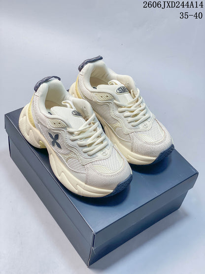 SMFK Future Ripple Low-Top Sneakers, Ivory and Black