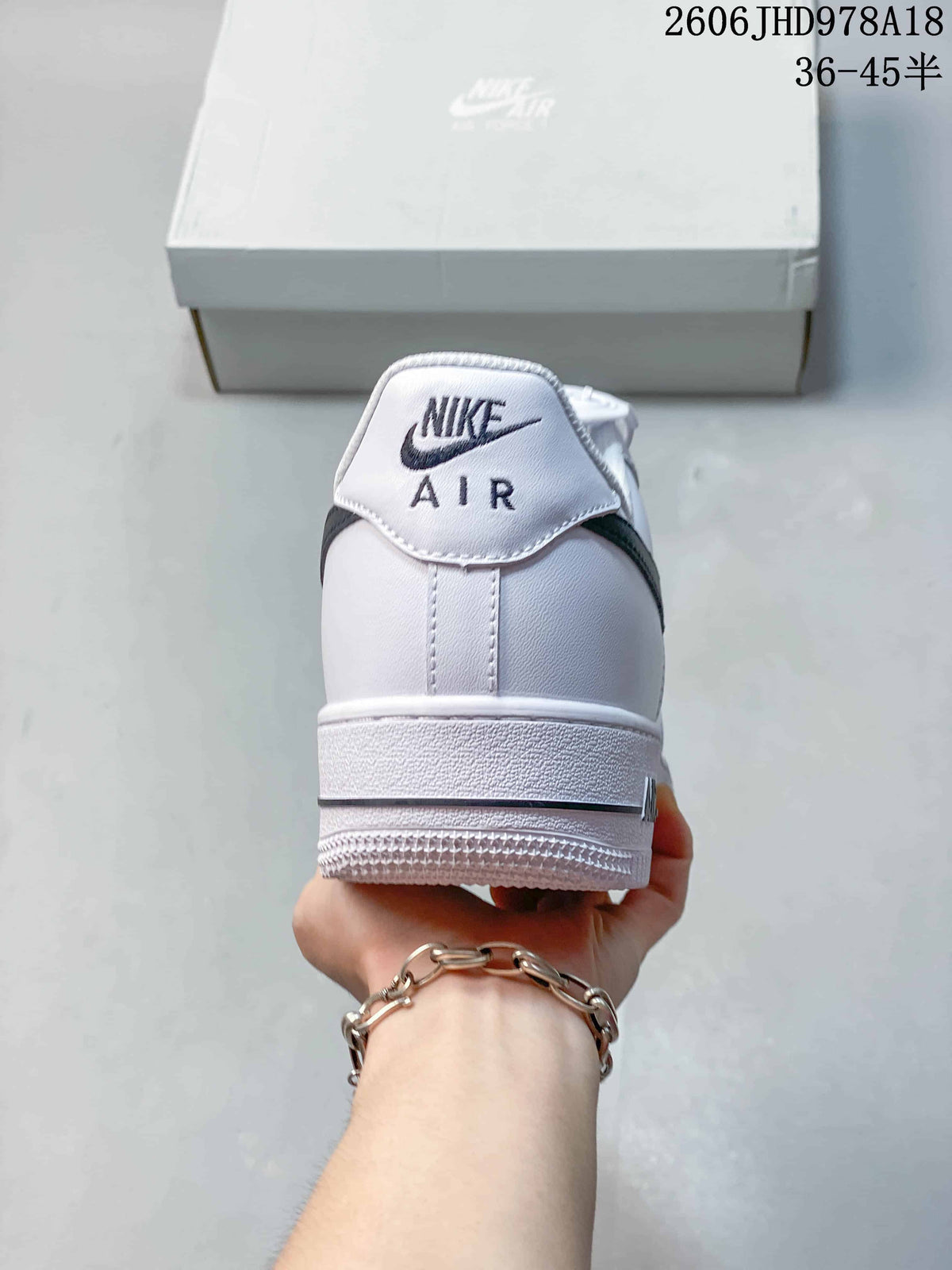 Nike Air Force 1 Low White and Black Sneakers 611270