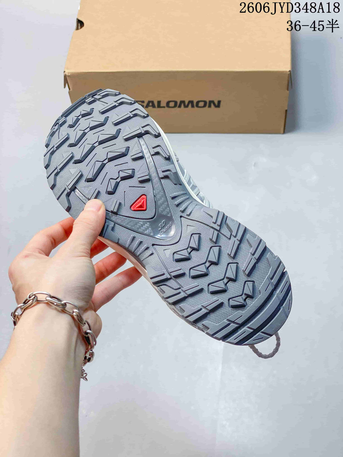 Salomon XT-3D Trail Running Shoes in White and Gray