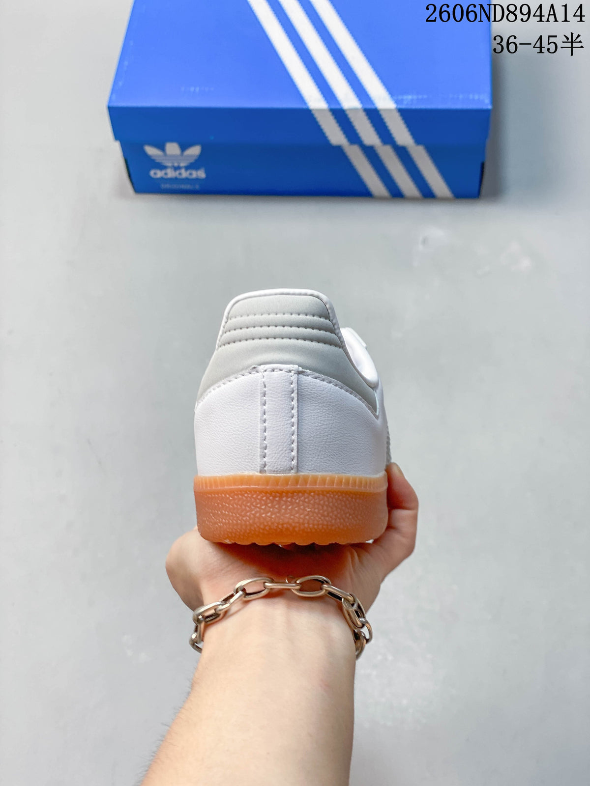 adidas Originals Samba OG White Silver Gum Sole Sneakers