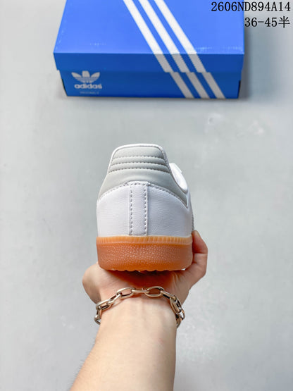 adidas Originals Samba OG White Silver Gum Sole Sneakers