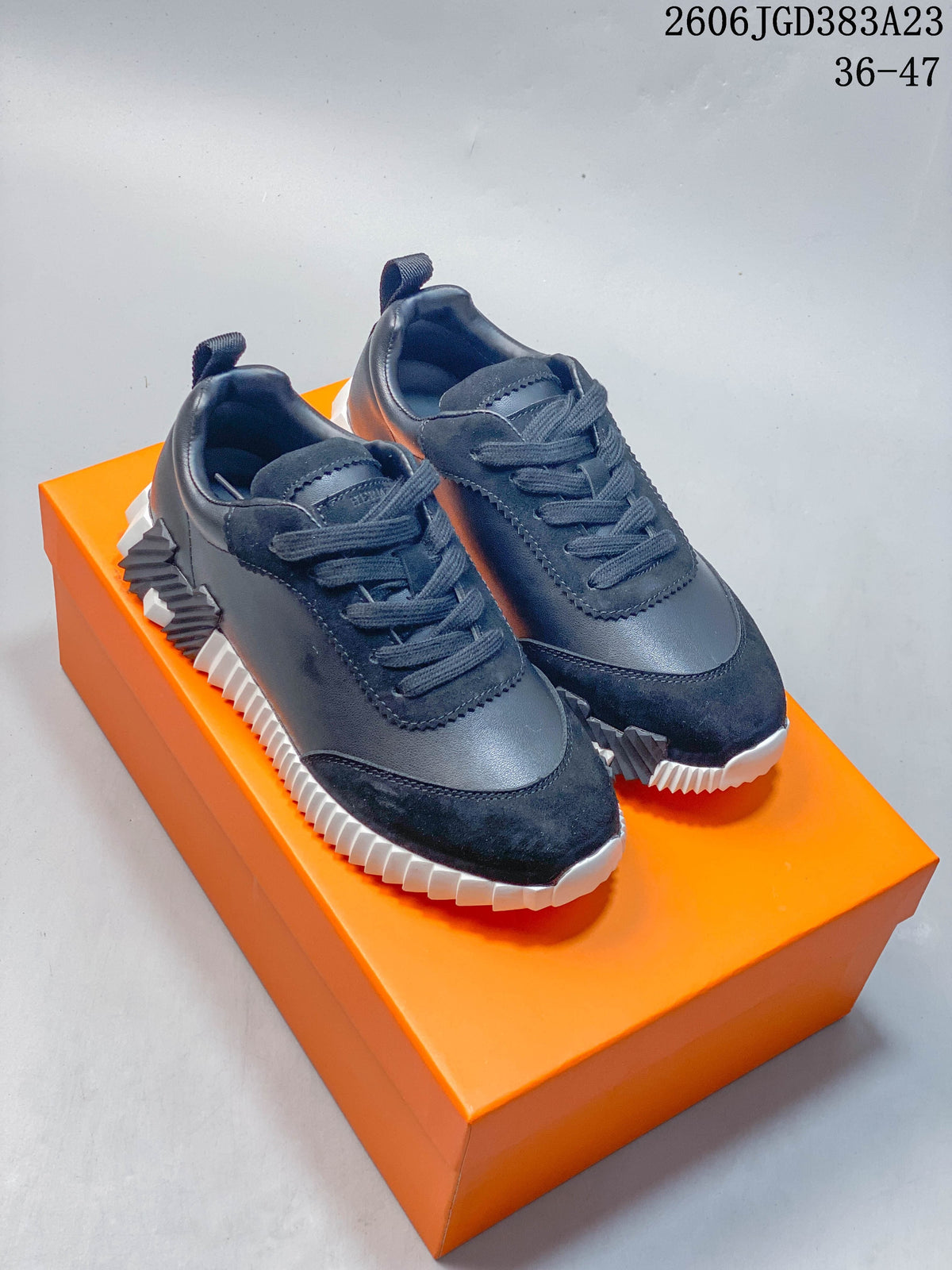 Hermès Low-Top Sneakers with Ribbed Sole