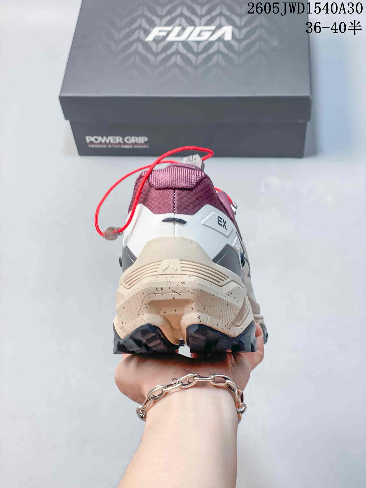 KAILAS FUGA EX3 BOA Trail Running Shoes, White and Plum