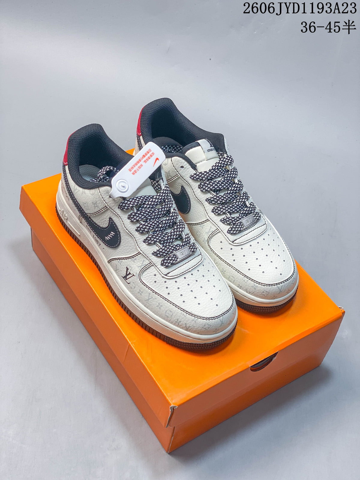 Nike Air Force 1 Low Louis Vuitton-Style Custom Sneakers