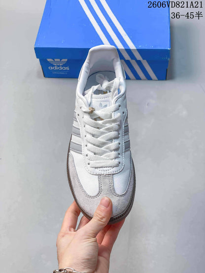 adidas Samba White and Grey Low-Top Sneakers 06VD821A21