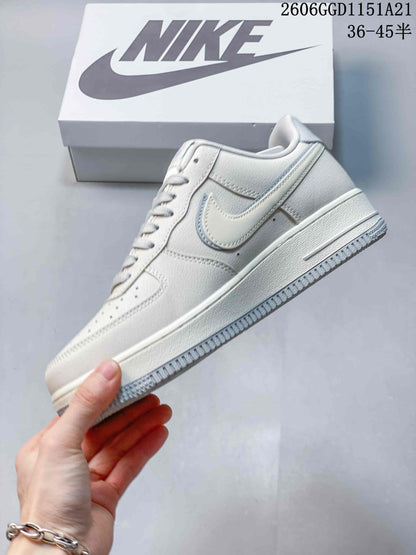 Nike Air Force 1 Low Sneakers, Cream and Ice Blue