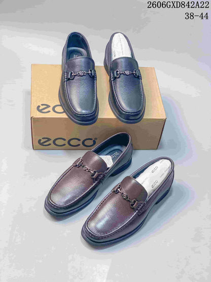 ECCO Men's Leather-Style Bit Loafers, Black and Brown, 2606GXD842A22