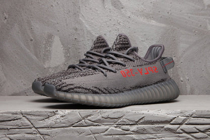 Yeezy 350 V2 Black and Gray Zebra Sneakers