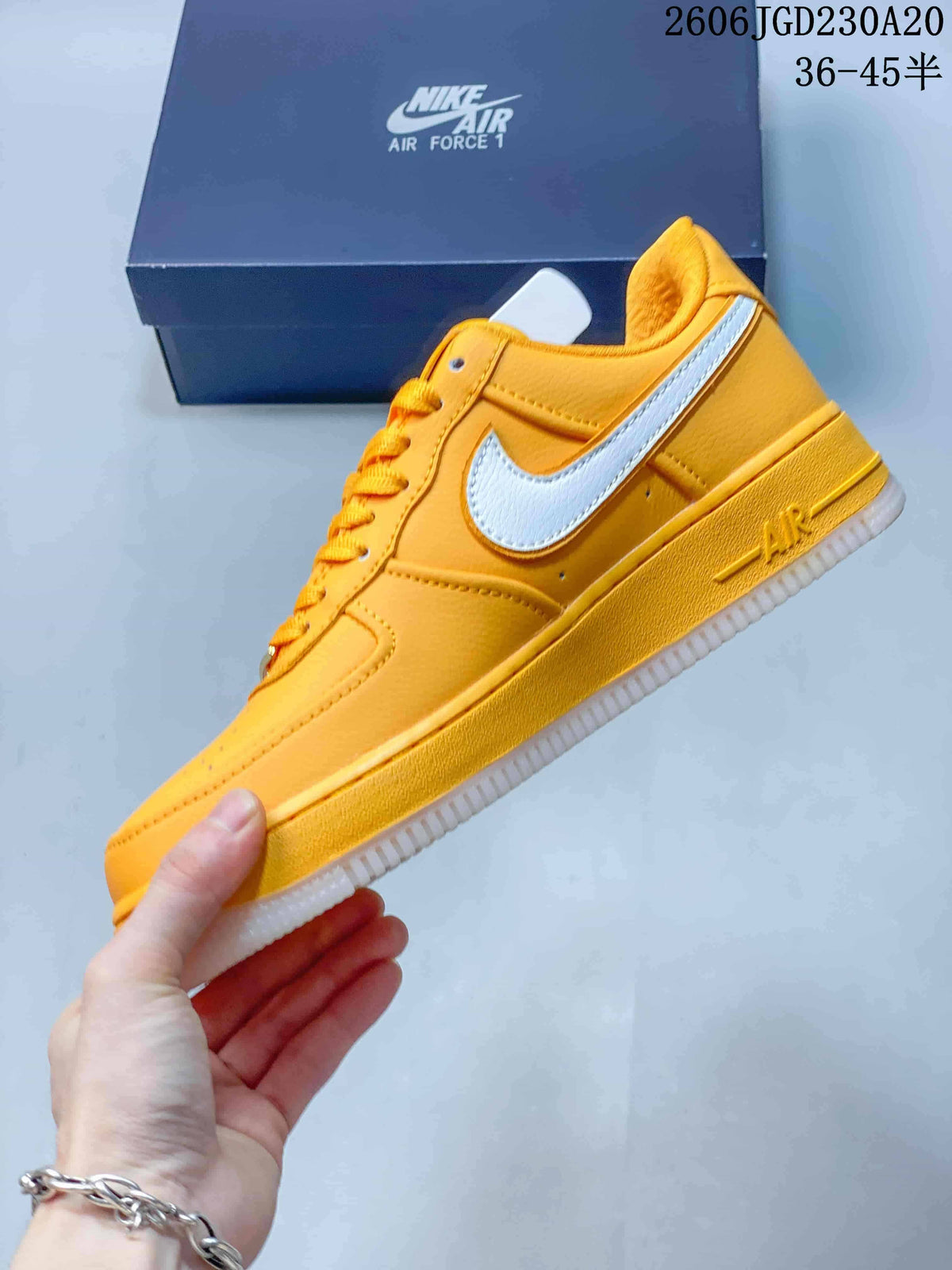 Nike Air Force 1 Low Sneakers in Yellow and White