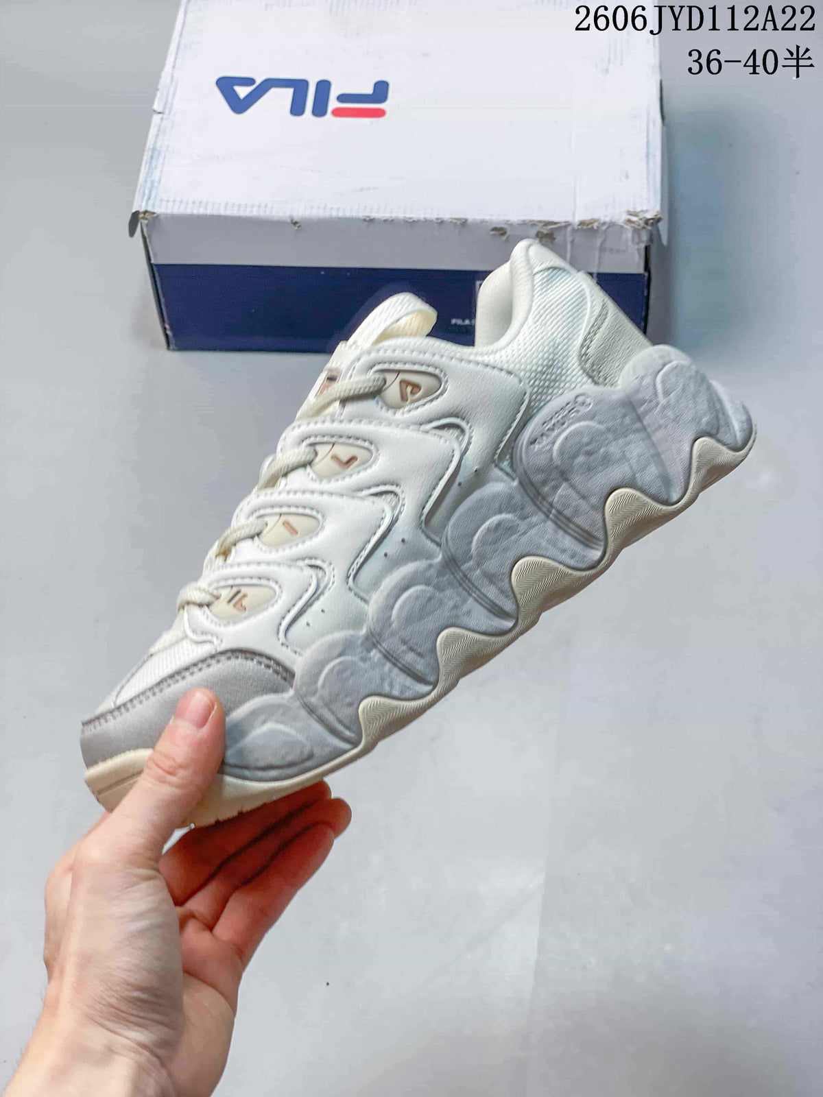 FILA Mars Chunky Sneakers, White and Grey, 612520ASUOI