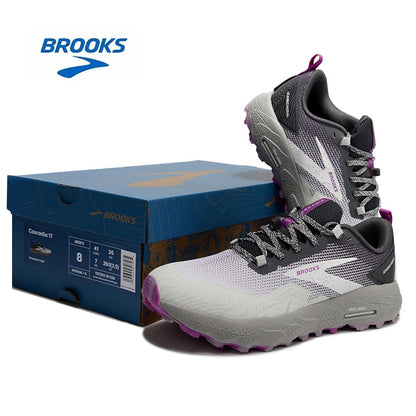 Brooks Cascadia 17 Trail Running Shoes in Gray and Purple