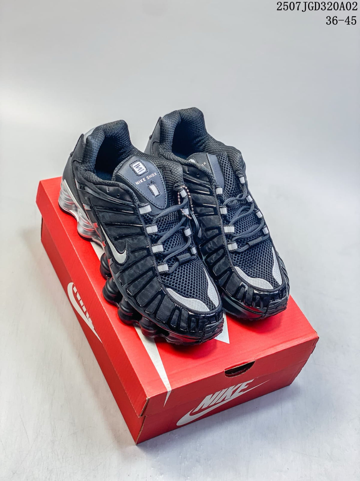 Nike Shox TL Sneakers Black and Silver