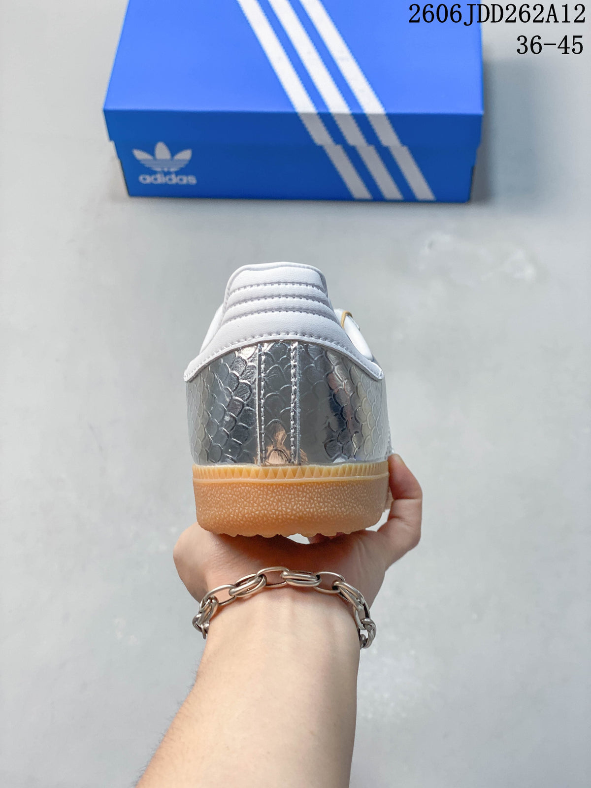 adidas Samba OG Silver Low-Top Sneakers