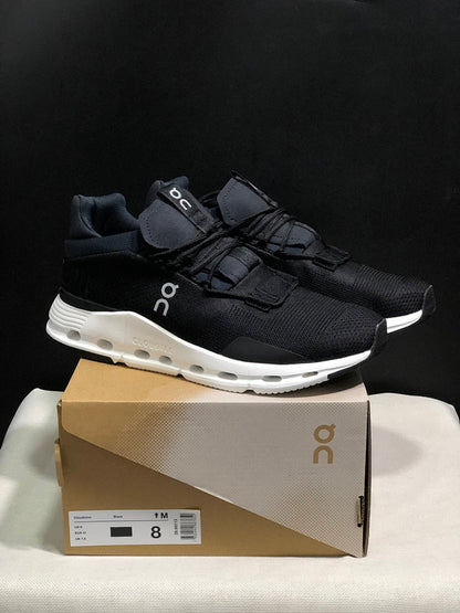 On Cloudnova 1 Black and White Sneakers