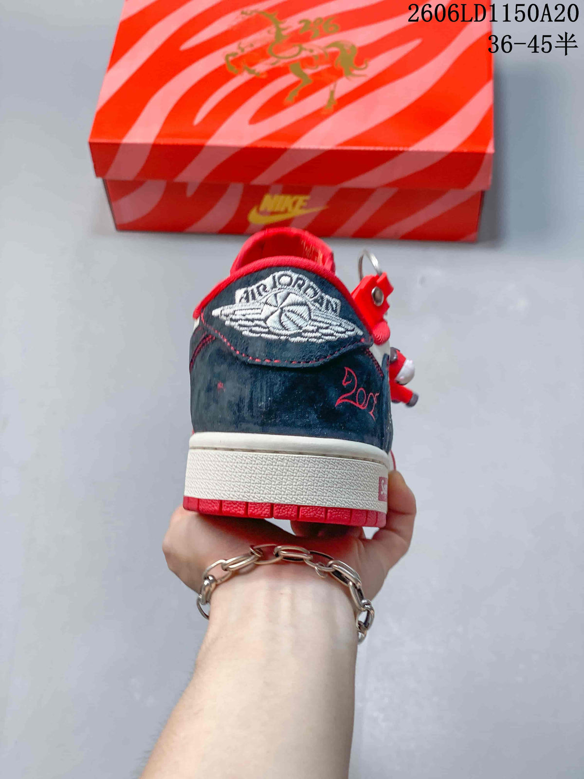 Jordan Air Jordan 1 Low Red, White and Navy Sneakers