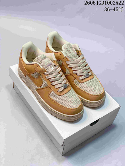 Nike Air Force 1 '07 Low Sneakers in Tan and Cream