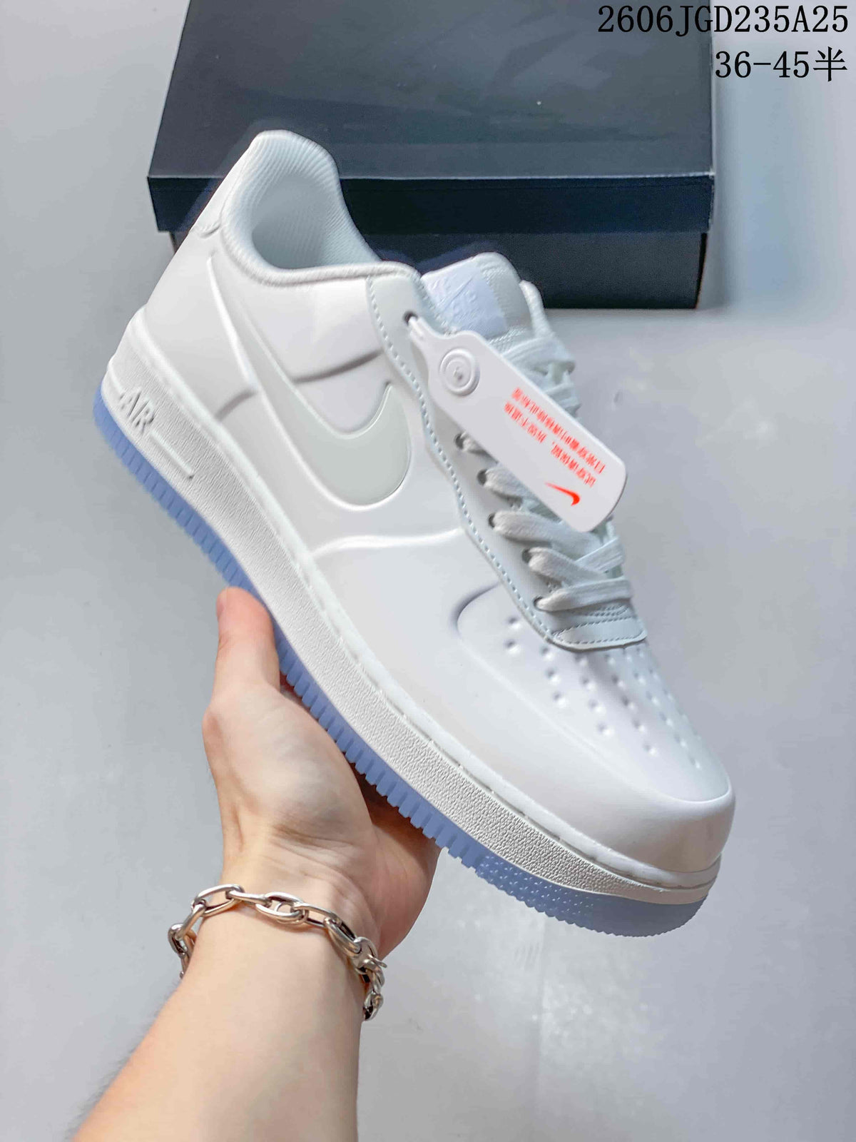 Nike Air Force 1 Low Sneakers in White and Charcoal